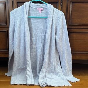 Lilly Pulitzer Light Lavender Open-Front Cardigan